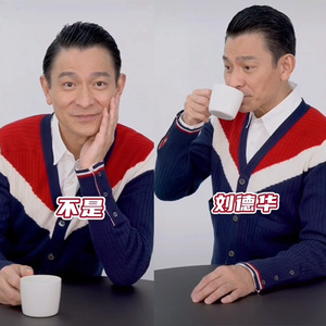 刘德华同款tb撞色拼接外套高级感v领针织商务毛衣男女开衫羊毛衫