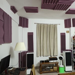 隔音棉墙体房间隔音板扩散ktv棚卧室室内家用hifi音响吸音棉