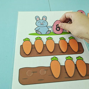 宝宝学数学神器数数点启蒙数与量对应配对安静书全脑开发教具玩具