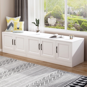 卧室电视柜小型矮柜子靠墙储物柜落地式床尾飘窗榻榻米柜子可坐上