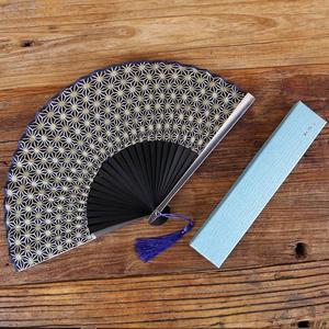 军配扇钛合金扇子男生霸气铁扇子纯金属随身防身武器折扇纯色炫酷