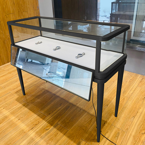 圆弧形中岛柜椭圆玻璃柜台珠宝展示柜翡翠玉器展柜服装店饰品柜子