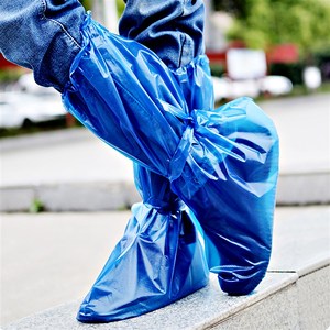 一次性防水防雨鞋套加厚耐磨高位高筒养殖漂流绑q带脚套双11主会