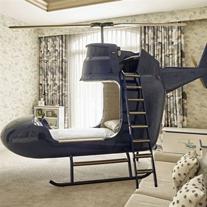 定制室内飞机儿童床高低上下单人带书架多功能品质床