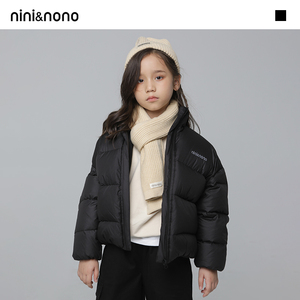 nininono童装羽绒服2021新款冬男童女童轻薄短款休闲保暖棉服童装