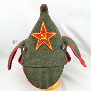 前苏联俄罗斯原品-布u琼尼骑兵帽保尔帽纯毛毡特别款