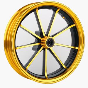 九爪轮毂10/12寸电摩改装鬼火战速小龟小牛铝合金电动车前轮钢圈l