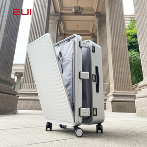EUI前开口金属行李箱女26寸大容量铝镁合金拉杆箱侧开旅行箱男20