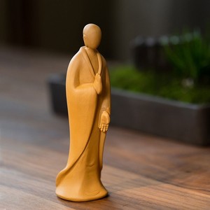 新品宜砂紫兴f无相佛茶宠摆件道茶茶具功夫茶具段泥小沙弥和尚禅