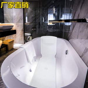 浴缸泡澡靠枕头浴枕防水带吸盘防滑家用酒店通用型成人镂空洗澡垫