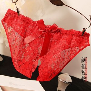 女土丁字内裤透明全毛露开洞火辣套装大码女士内裤性惑可插入情调