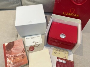 欧米茄手表盒子omega红礼盒收纳表盒原装盒首饰盒礼品证书包装盒