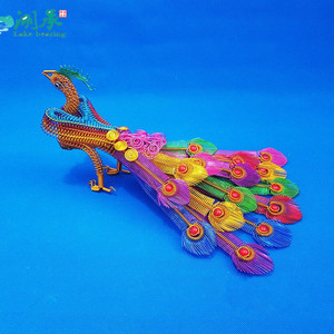 新品铝丝手工艺品家里的装饰品客厅摆件工艺品(15尾巴大凤凰)铝