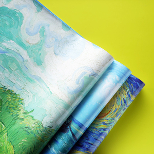 加大加厚梵高复古油画礼品包装纸礼物纸生日精美儿童礼盒鞋盒包装纸包