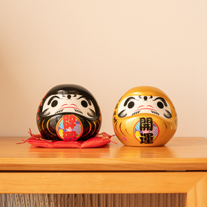 日式达摩小摆件创意迷你陶瓷存钱罐寿司店店铺开业送礼招财开运