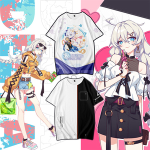 崩坏3三角色动漫周边圆领宽松短袖t恤二次元游戏印象cos衣服情侣