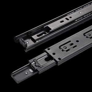 滑倒台配电脑桌办公桌式抽抽屉轨道件提滚m珠路轨拉杆桌子浴室柜