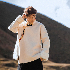 西藏服饰藏装藏族服装男士藏式外套冬天丁真同款藏服冬季新款上衣