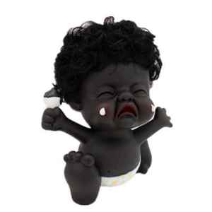 小黑人公仔摆件