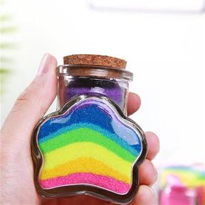 彩沙瓶沙画c瓶diy手工彩虹小玻璃c瓶细沙流p沙瓶彩砂星空精致许愿