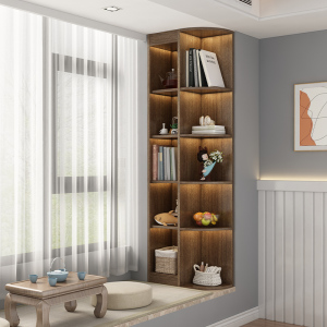 实木窗台置物柜卧室收纳储物飘窗柜子阳台落地小书架榻榻米可定制