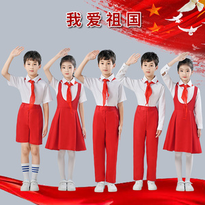 儿童合唱服演出服中小学生红色爱国朗诵表演服装歌唱祖国新款国庆