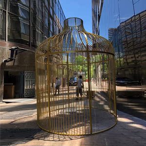 特大号公园超大型鸽子景区户外鹦鹉孔雀装饰巨型铁艺鸟笼养鸟八哥