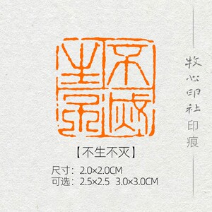 不生不灭  秦印风格朱文精品收藏书篆刻成品印章书画书法闲章包邮