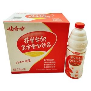 娃哈哈花生牛奶1.5L*3瓶6瓶整箱大瓶营养花生奶饮料复合蛋白饮品