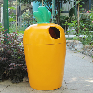 垃圾筒室外可爱萝卜果壳箱幼儿园卡通分类垃圾桶户外校园创意植物