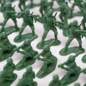 包邮二战士兵模型战争场u景100个怀旧小兵人军事打仗玩具模型
