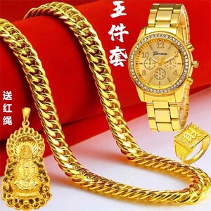 大金链子道具直播创意狗狗带的嘻哈社会宠物装饰项链假黄金搞笑男