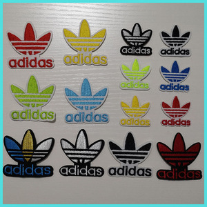 三叶草阿迪自粘刺绣布贴花时尚书包图案羽绒衣服装饰adidas补丁贴