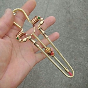 毽夹子毽托护毽挂保护毽子方便携带纯铜大白毽收纳架大毽子保护架