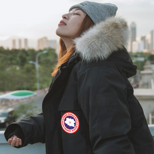 羽绒服女大鹅08远征款加拿大码派克服中长款大衣冬季保暖工装外套