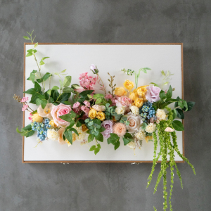 创意电表箱遮挡家居画框翻盖电表挡仿真花假花插花套装墙面壁饰