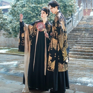 340人付款淘宝汉服金色新款学生装古装汉服女大袖衫荣