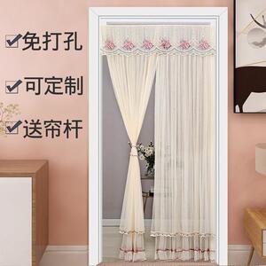 窗帘防蚊防蝇通风门帘网红ins风卧室四季通用现代轻奢窗纱高端