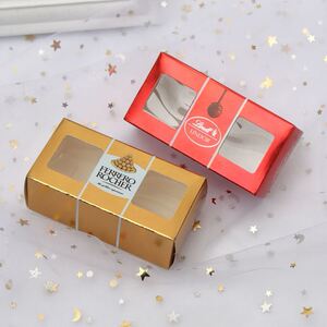 巧克力费列罗喜糖盒两粒装2颗空盒子结婚婚庆纸盒糖果盒包装盒