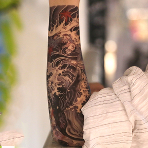 图案】花臂纹身贴防水男女持久逼真般若大图手臂半臂刺青贴1人付款22