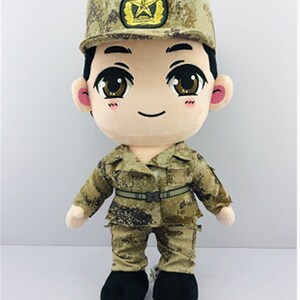 新品军人玩偶送小k哥哥礼物送女友兵兵萌曾小萌娃娃军恋情侣娃婚
