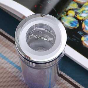 松道创意双层f玻璃杯礼品商务水晶杯耐热礼品杯子定制印logo字