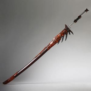 怪物猎人游戏武器 雄火龙太刀 模型道具 非金属刃未开刃 补款链接