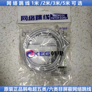 正品韩电超五类/六类网线非屏蔽成品网络跳线KEG.T6-0300跳线3米