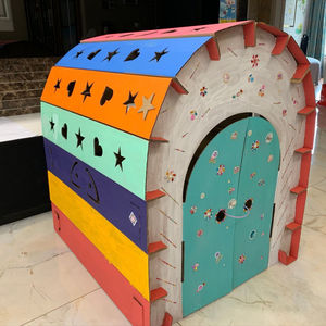 纸箱diy儿童玩具瓦楞纸手工制作涂鸦亲子益智房屋游戏屋大型模型