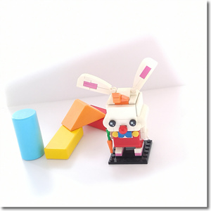 檀香宝贝淘宝迷你动物小颗粒拼插积木moc造景配件兔子绵羊恐龙法斗