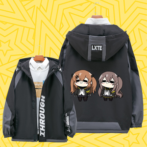 二次元少女前线动漫工装夹克 赫丽安 格林娜周边春季连帽风衣外套