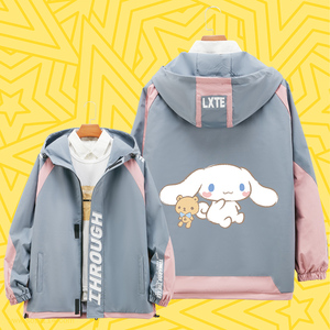 大耳狗玉桂狗卡通动漫衣服二次元男女春季个性情侣装休闲风衣外套