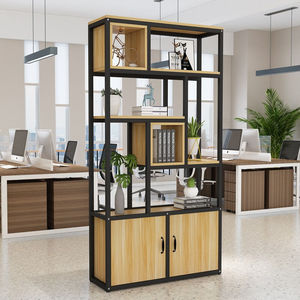 欧圣德隔断铁艺办公室屏风隔断柜简约现代理发店美甲店化妆品展示