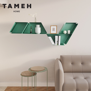 tameh异形几何置物架创意拼接客厅铁置物架挂墙装饰组合书架搁板